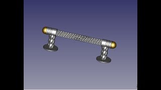 FreeCad Ручка металлическая