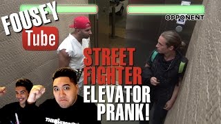 STREET FIGHTER ELEVATOR PRANK! REACTION