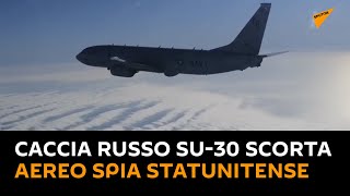 #Caccia russo Su-30 scorta aereo spia statunitense sul Mar Nero