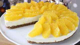 WEIHNACHTSTORTE | Orangen-Philadelphia-Torte OHNE BACKEN | Kühlschranktorte