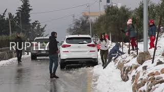 State of Palestine: Bethlehem blanketed in snow after heavy downfall