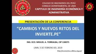 Conferencia: "Cambios y nuevos retos del invierte.pe"