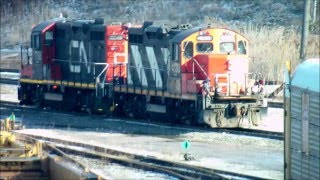 "CN GP9RM's WORKING AT OSHAWA YARD":