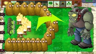 Plants vs Zombies Hack - 1 Gatling Pea vs 99999 Buckethead Zombie