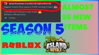 Roblox Island Royale SEASON 5 - 50 NEW ITEMS&MORE: LIVE!