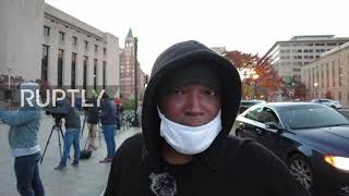 USA: Dozens of activists rally in Washington DC in response to Rittenhouse acquittal