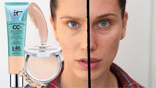 IT COSMETICS CC CREAM MATTE OIL FREE YOUR SKIN BUT BETTER FOUNDATION + POWDER