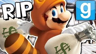 TANOOKI MARIO ROBS A BANK?! | Gmod Sandbox Fun (Super Mario Bank Heist!)