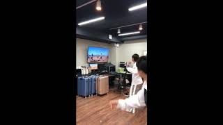 180501 BTS V and Jin Warm Up Video Twitter Update