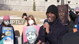 USA: Anti-racism campaigners hold rally at Minnesota State Capitol against police brutality