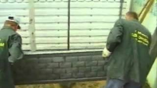 Установка железобетонных декоративных заборов