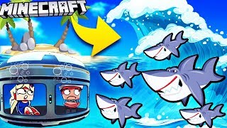 ? PODWODNA BAZA VS TSUNAMI REKINÓW - MINECRAFT TSUNAMI CHALLENGE | Vito VS Bella