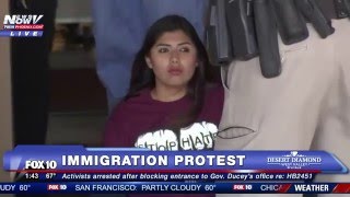 WATCH: Immigration Activists Arrested After Protesting Outside Gov. Ducey's Office in Phoenix - FNN