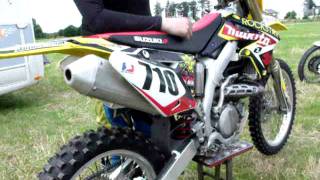 Suzuki Rmz 450 warm up. Wayne Sheehan