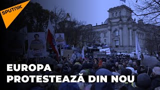 Contra restricțiilor și lockdownului. Europa e cuprinsă de proteste