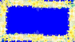 Футаж Рамка цветы желтые хромакей