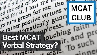 MCAT verbal reasoning strategy with Leonardo Radomile