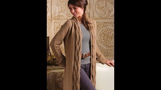 Кардиган с Косой Спицами 2018 / Cardigan with a Spiked Knitting Needle / Strickjacke mit einer