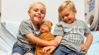KIDS MEET BABY BROTHER! | Baby Name Reveal