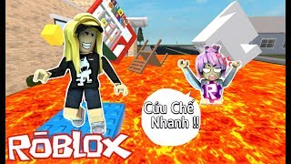 ĐỪNG NGÃ XUỐNG LAVA !!! Roblox The floor is lava! w/SammySky