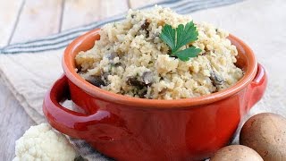 Keto Recipe - Cauliflower Mushroom Risotto