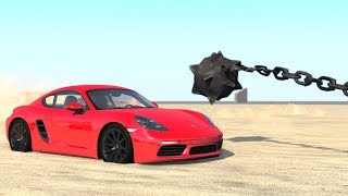 Giant Spinners With Chains Against Cars - BeamNG Drive (Satisfying Car Shredding)