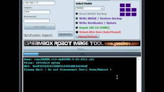 Dreambox OptiFlasher Writing Image Operation in Normal Mode
