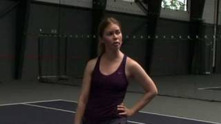 Birgitte Hjort Sørensen træner tennis