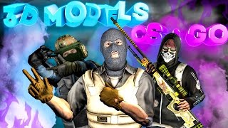 3D МОДЕЛИ ИГРОКОВ/ ПЕРСОНАЖЕЙ CS : GO ДЛЯ CINEMA 4D/ ДЛЯ ПРЕВЬЮ