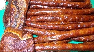 Как сделать (приготовить) домашнюю колбасу и копченое мясо