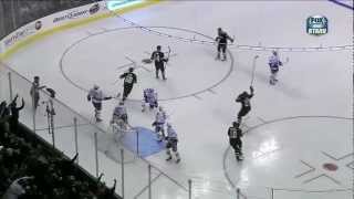 Great stick work to goal by Jamie Benn vs Canucks