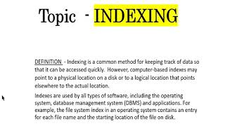 Hashing and Indexing Tutorial by Masoom and Manvendra