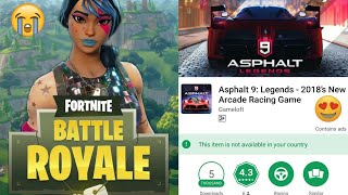 Fortnite Battle Royale or Asphalt 9 Legends Release Date and Device Compatible