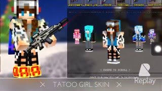 Tattoo girl skin | Pixel Gun 3d
