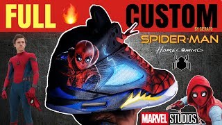 Full Custom | Spider-man Homecoming Jordan 5s by Sierato