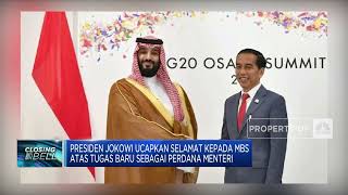 Jokowi Beri Selamat Pangeran MbS Jadi PM Saudi