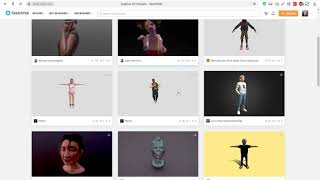 Сортировка моделей на сайте Sketchfab.com