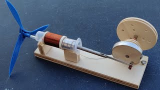 Most Powerful Solenoid Engine Using Syringe