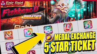 5 STAR TICKET IN MEDAL EXCHANGE SHOP FISHBONE D AWAKENED MODE Bleach Brave Souls