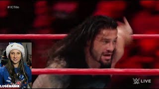 WWE Raw 12/11/17 Roman Reigns vs Cesaro