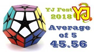Kilominx average 45.56; single 37.35 (official solves)