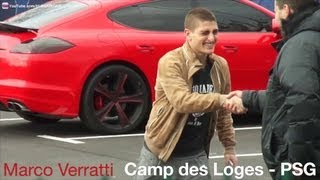 Marco Verratti en Audi Q5 au Camp des Loges - PSG