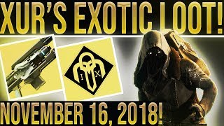 Destiny 2 Forsaken. Xur Location/Loot. TRIPLE VALOR! November 16, 2018. Where is Xur 11-16-2018?
