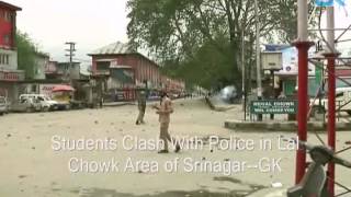 Students Clash With Police in Lal Chowk Area of Srinagar