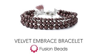 Learn how to make the Velvet Embrace Bracelet by Fusion Beads