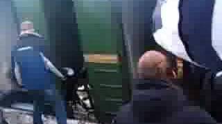 CSKA hools attack train with Spartak fans.