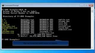 DIR /D Command in MS DOS - sort and list files by column