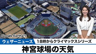 【18時からクライマックスシリーズ】神宮球場の天気　#CS