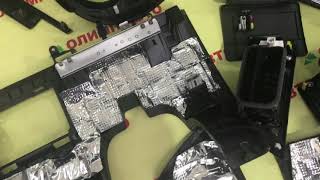 Mitsubishi Pajero IV антискрип торпедо, обработка шумо и вибро изоляционными материалами