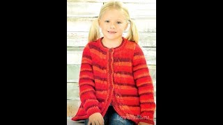 Кардиган для Девочки, Связанный Спицами 2019 / Cardigan for Girl Knitted Needles / Strickjacke